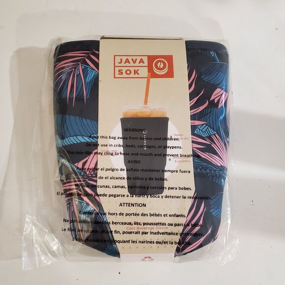 Midnight Tropics Java Sok Iced Coffee Insulated Neoprene Cup Sleeve Large NEW - Picture 3 of 4